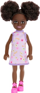 Foto 1 | Muñeca Barbie Chelsea De 6 Pulgadas Con Vestido Floral Morado Y Zapatos Rosas - Venta Internacional.