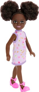 Foto 4 | Muñeca Barbie Chelsea De 6 Pulgadas Con Vestido Floral Morado Y Zapatos Rosas - Venta Internacional.