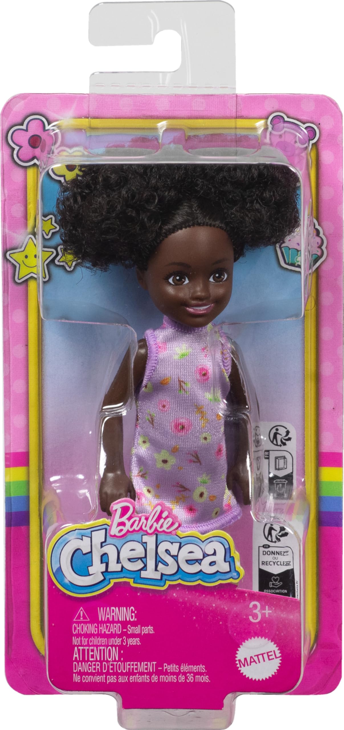 Foto 7 pulgar | Muñeca Barbie Chelsea De 6 Pulgadas Con Vestido Floral Morado Y Zapatos Rosas - Venta Internacional.