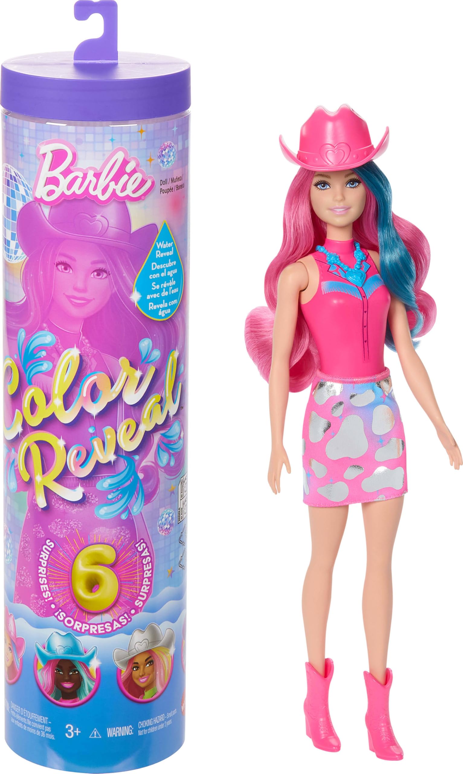 Foto 2 pulgar | Muñeca Moderna Barbie Con 6 Sorpresas Disco Star - Venta Internacional.