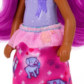 Foto 4 | Muñeca Barbie Dreamtopia Chelsea Royal Con Falda Morada De Pelo Rosa - Venta Internacional.