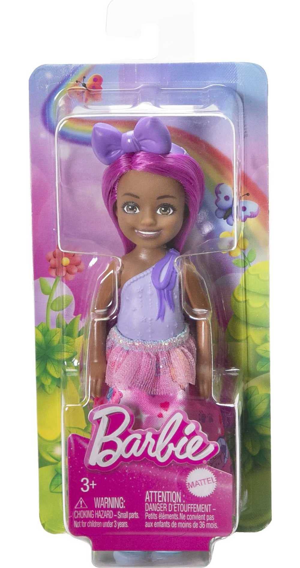 Foto 7 pulgar | Muñeca Barbie Dreamtopia Chelsea Royal Con Falda Morada De Pelo Rosa - Venta Internacional.
