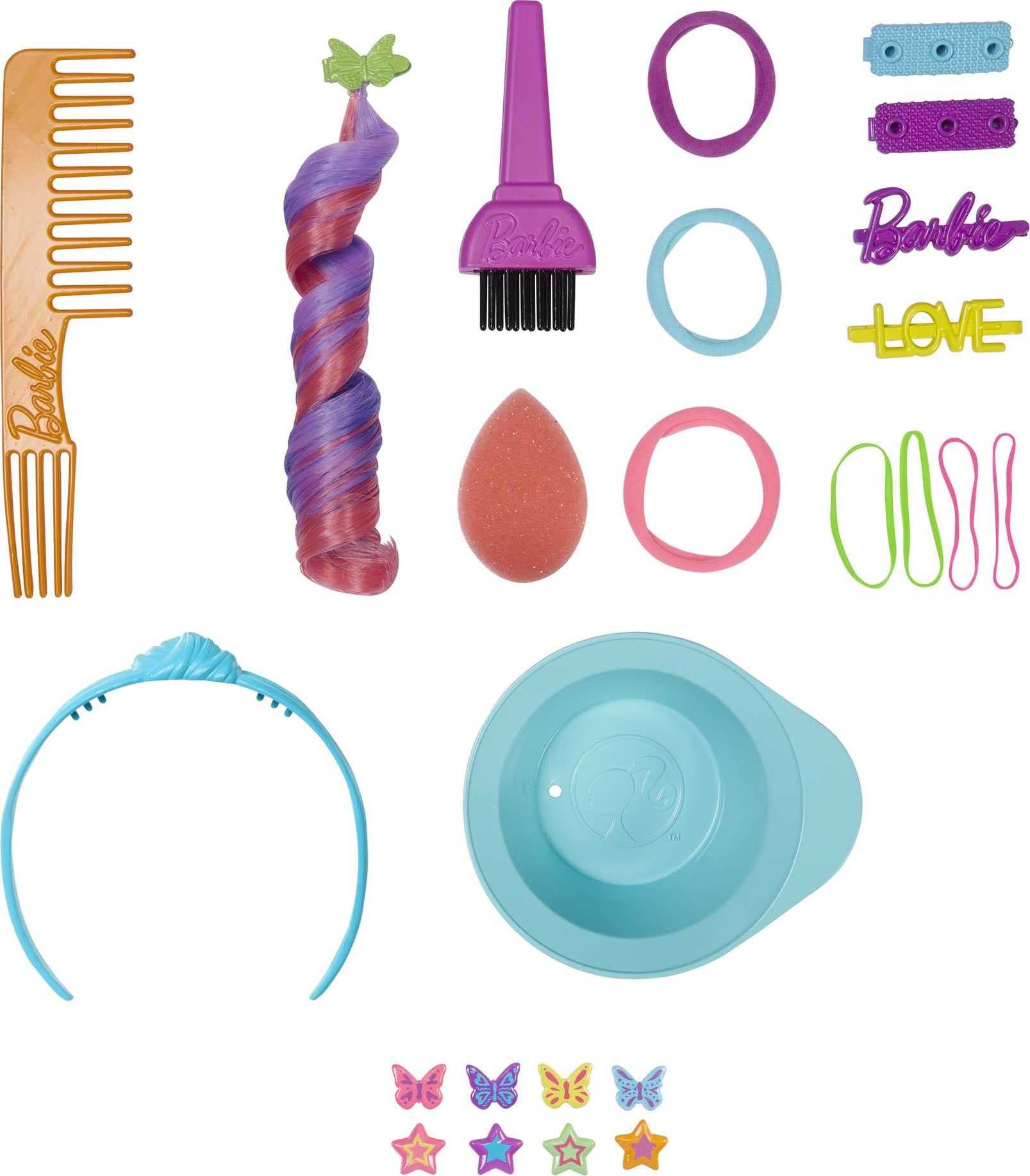 Foto 5 | Cabeza De Muñeca Barbie Totally Hair Con Más De 20 Accesorios - Venta Internacional.