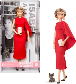Foto 1 | Muñeca Barbie Que Inspira A Las Mujeres Isabel Allende Con Libro Y Mascota - Venta Internacional.