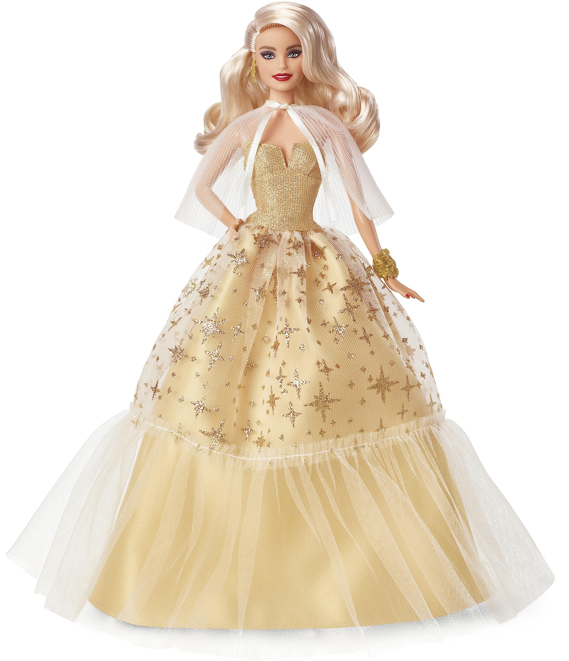 Foto 6 pulgar | Muñeca Barbie Signature 2023 Con Cabello Rubio Navideño Con Vestido Dorado - Venta Internacional.