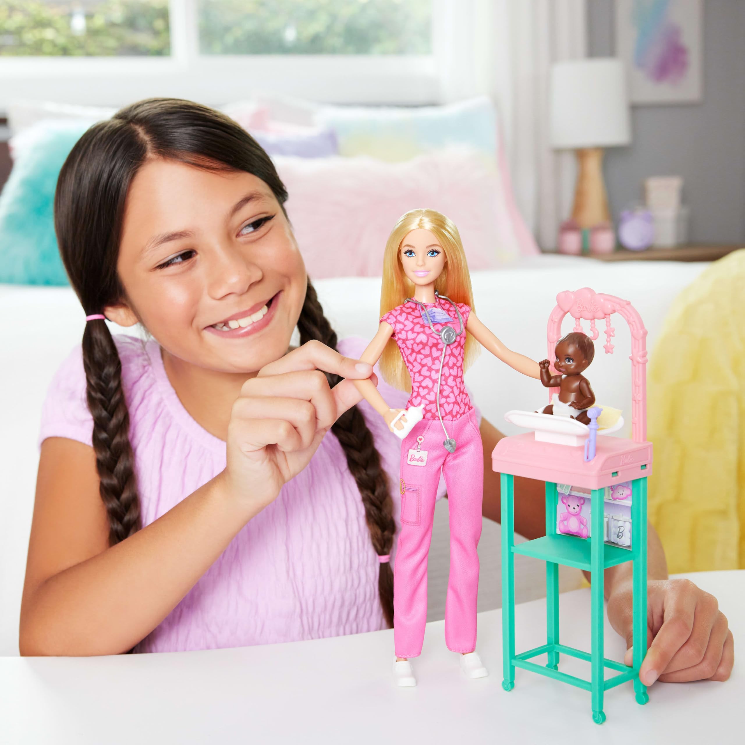 Foto 3 pulgar | Muñeca Barbie Baby Doctor Con Muñeca Rubia A La Moda Y Accesorios - Venta Internacional.