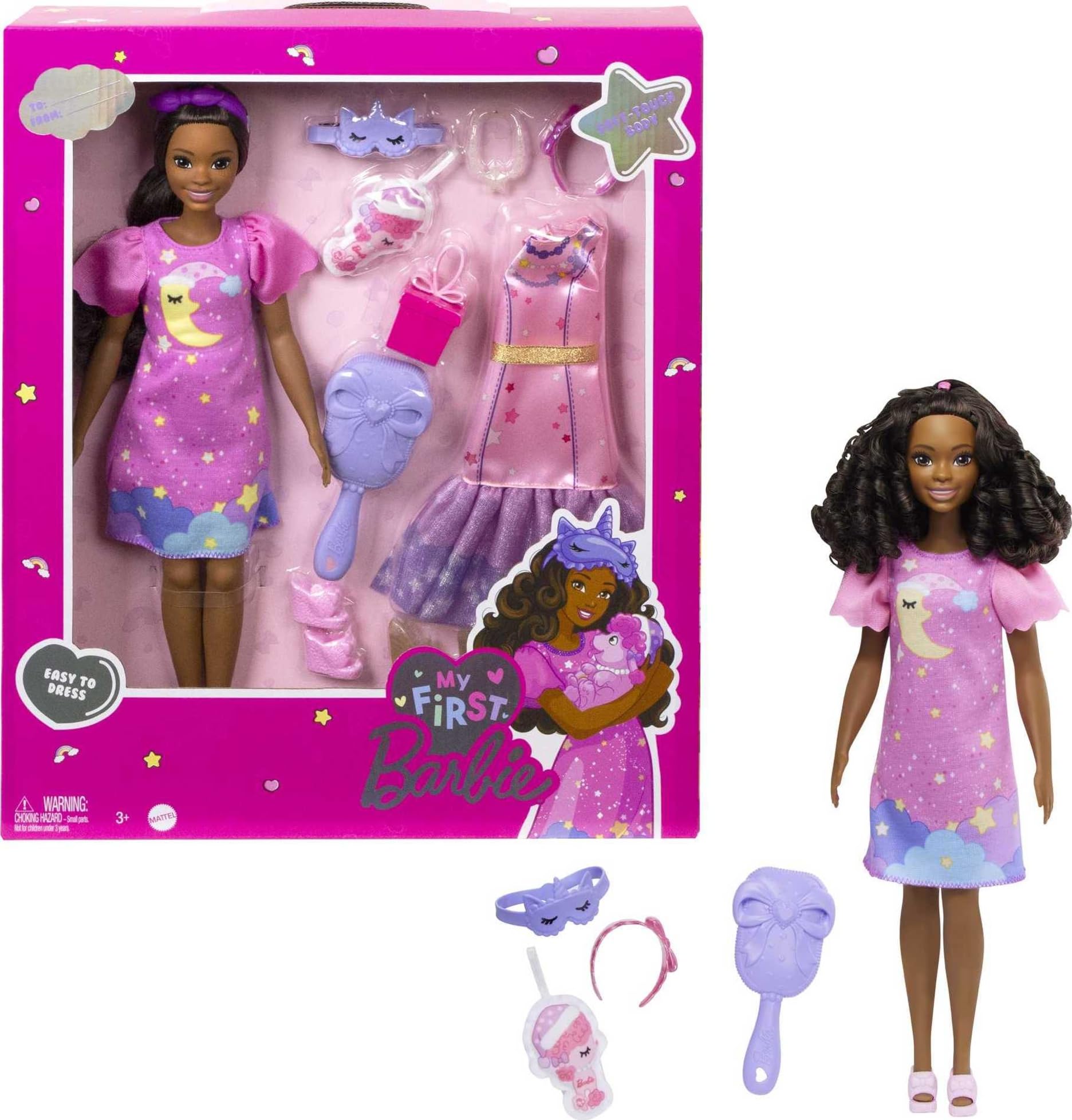 Foto 2 pulgar | Muñeca Barbie My First Barbie Preschool Brooklyn 34 Cm Con Acc - Venta Internacional.