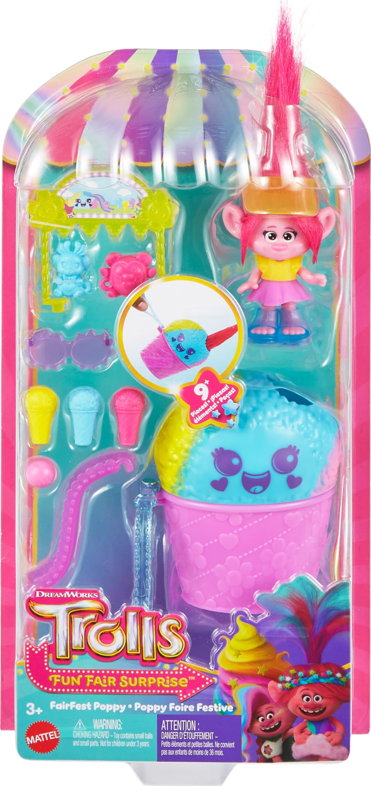 Foto 6 pulgar | Set De Juego Mattel Dreamworks Trolls Fun Fair Fairfest Con Queen Poppy - Venta Internacional.