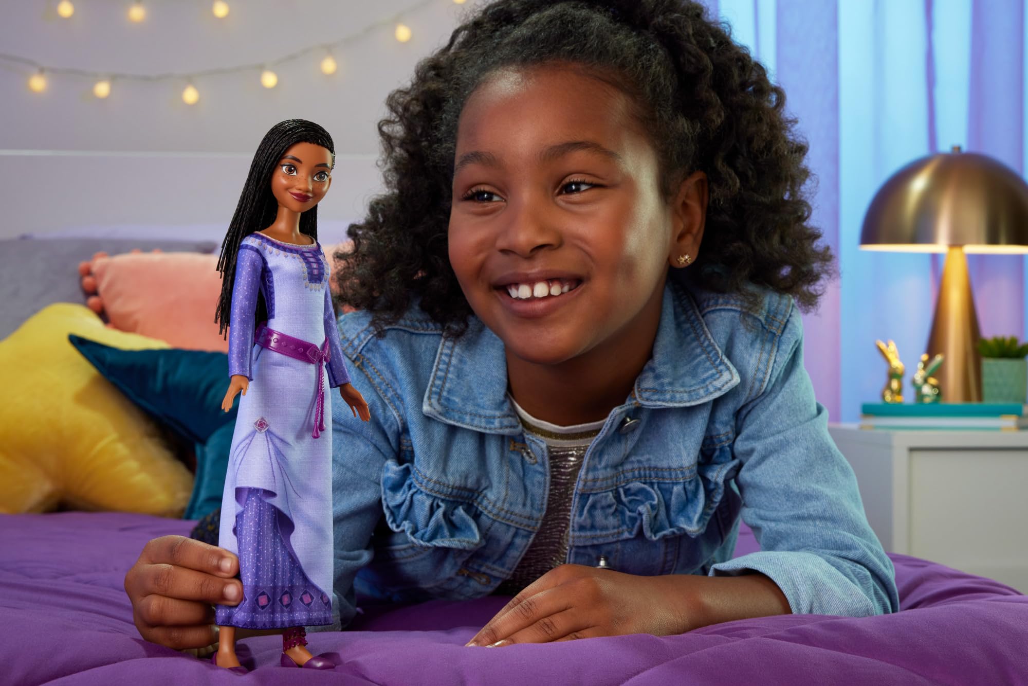 Foto 2 | Muñeca Moderna Mattel Disney Wish Toys Asha Of Rosas Con Acceso. - Venta Internacional.