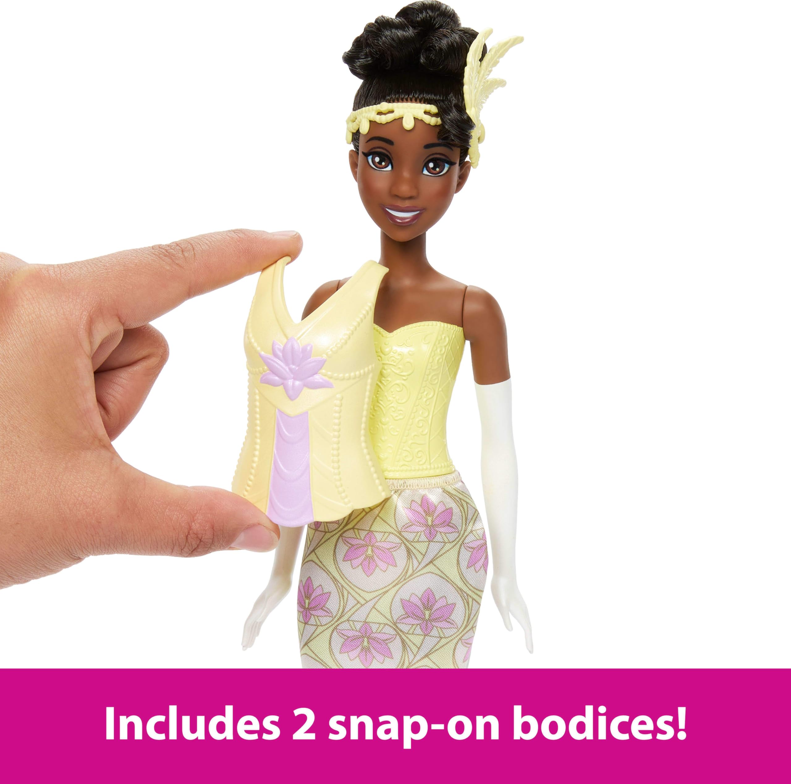 Foto 3 | Muñeca De Moda Mattel Disney Princess Tiana Con 9 Accesorios - Venta Internacional.