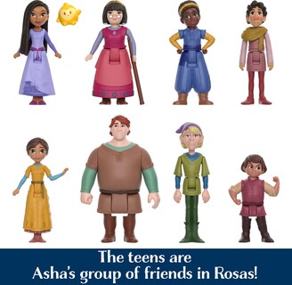 Foto 3 | Set De Muñecas Mattel Disney Wish The Teens Con 8 Muñecas Y Una Estrella - Venta Internacional.