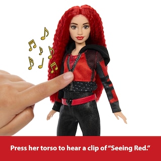 Foto 3 | Muñeca Mattel Disney Descendants The Rise Of Red Cantando Con Ropa - Venta Internacional.