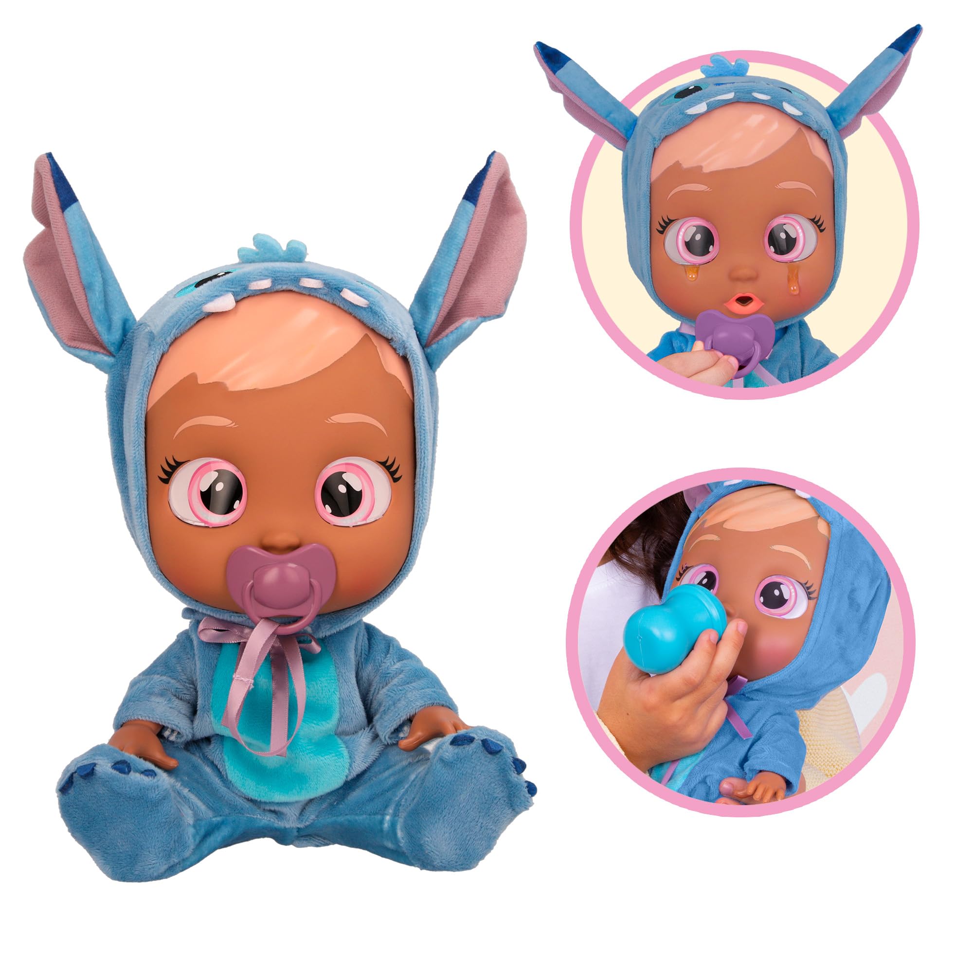 Foto 4 pulgar | Baby Doll Cry Babies Disney Stitch -12 Con Pijama De 18 M O Más - Venta Internacional.