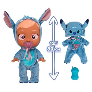 Foto 4 | Baby Doll Cry Babies Disney Stitch -12 Con Pijama De 18 M O Más - Venta Internacional.