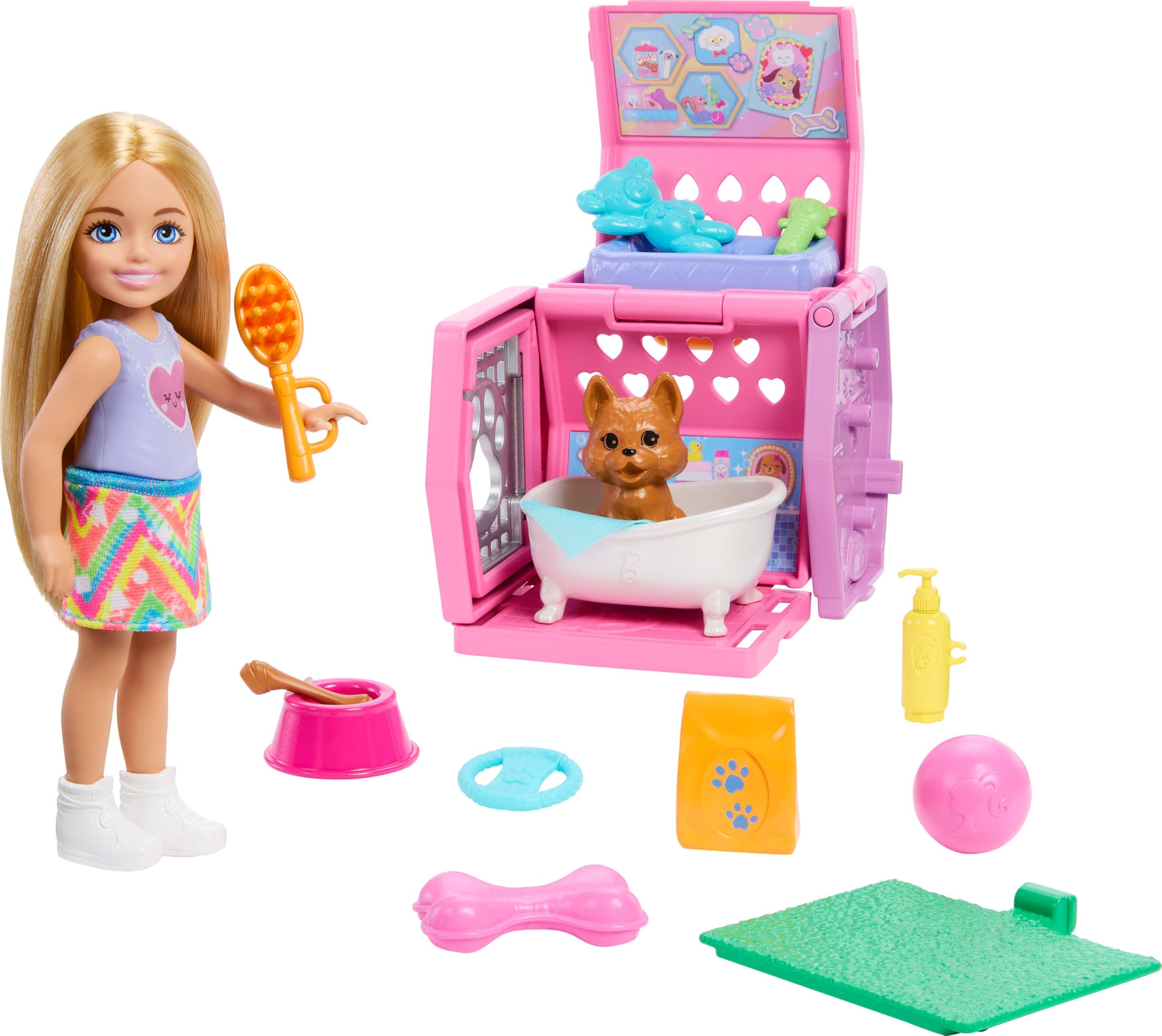 Foto 2 pulgar | Portabicicletas Playset Barbie Chelsea Para Cachorros Con Muñeca Pequeña Y Accesorio - Venta Internacional.