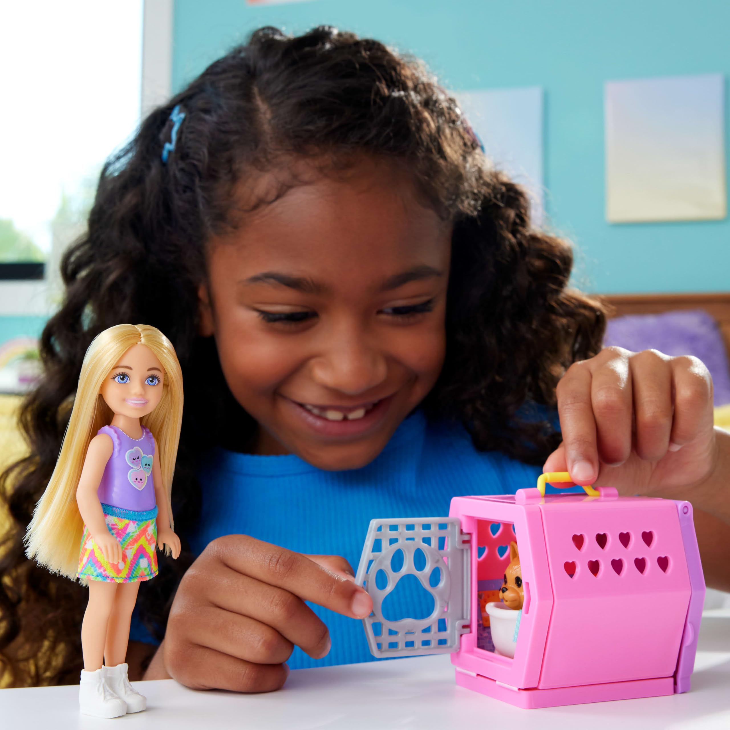 Foto 2 | Portabicicletas Playset Barbie Chelsea Para Cachorros Con Muñeca Pequeña Y Accesorio - Venta Internacional.