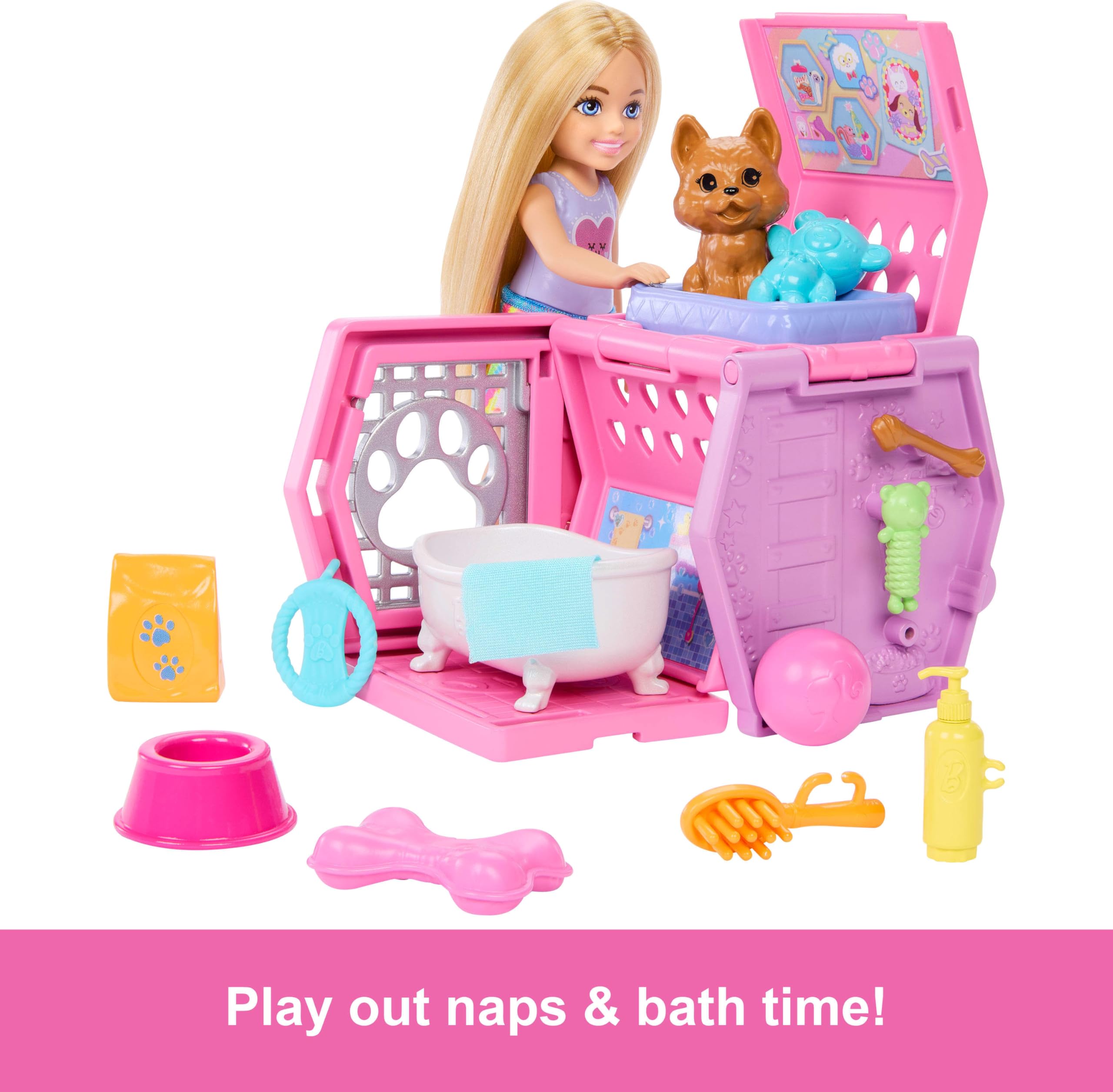 Foto 5 pulgar | Portabicicletas Playset Barbie Chelsea Para Cachorros Con Muñeca Pequeña Y Accesorio - Venta Internacional.