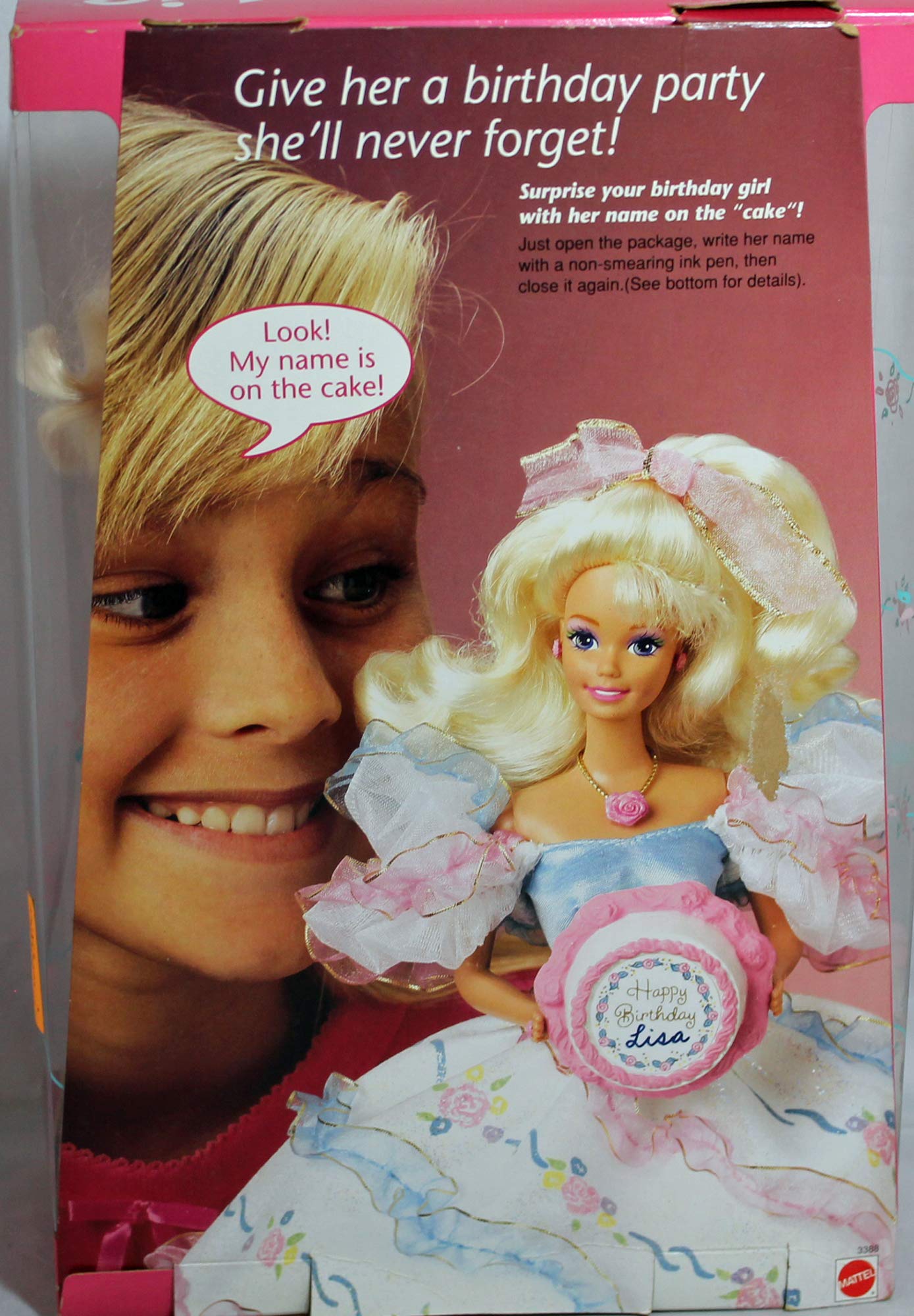 Foto 4 pulgar | Muñeca De Fiesta De Cumpleaños De Barbie De 1992 Con Vestido Brillante Y Pastel - Venta Internacional.