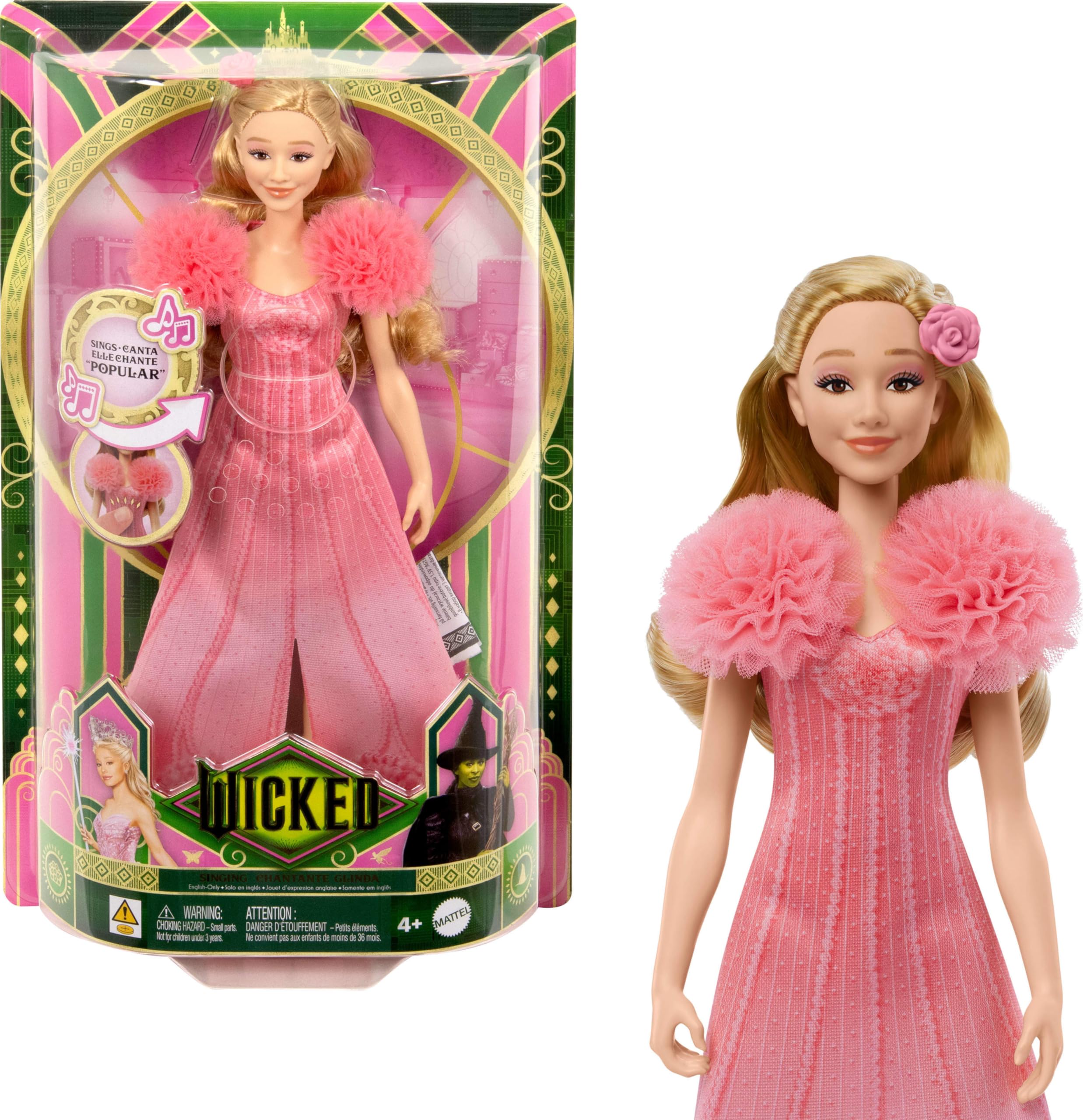 Foto 2 pulgar | Muñeca Mattel Wicked Singing Glinda con Accesorios - Venta Internacional