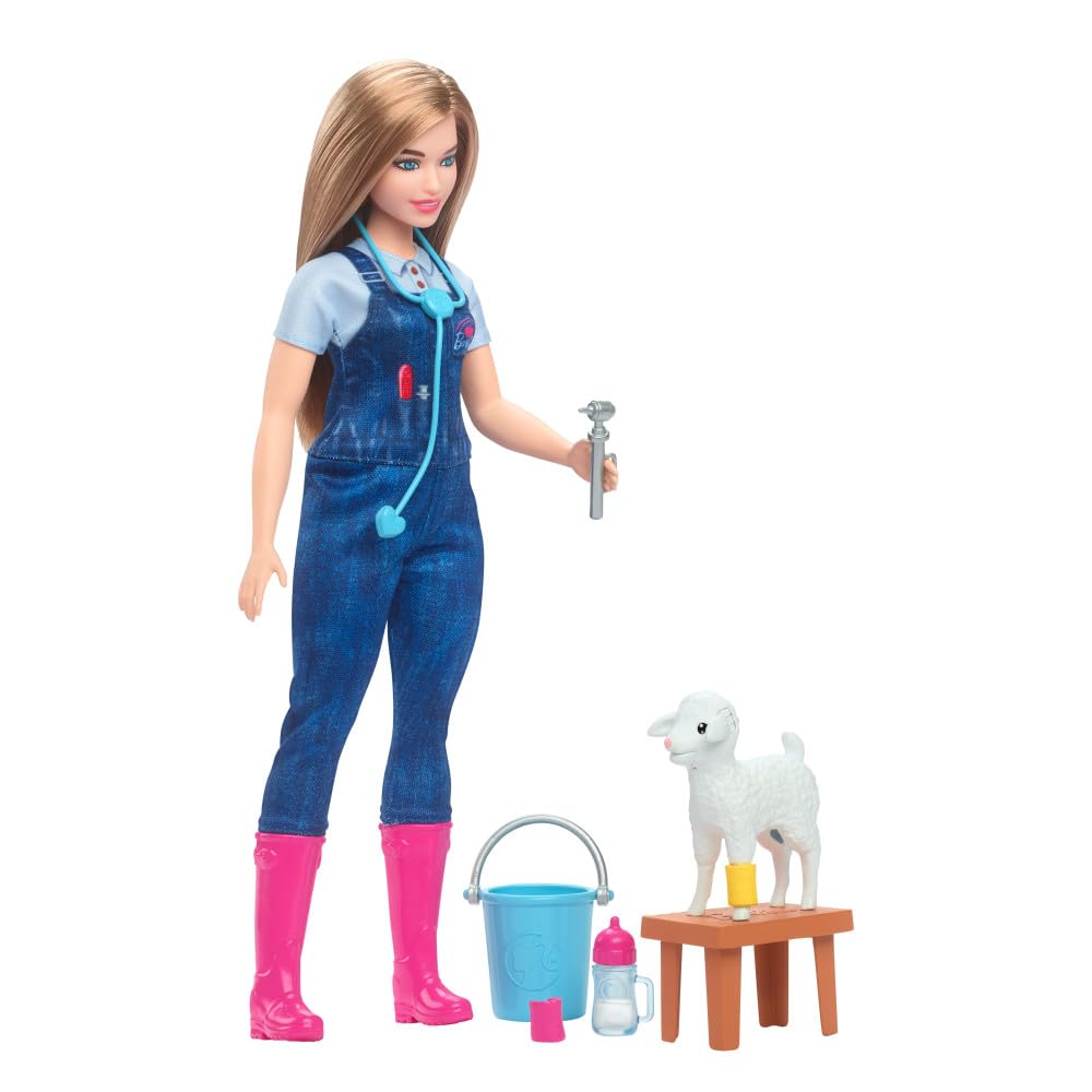 Foto 2 pulgar | Playset Barbie Careers, 65 Aniversario De Farm Veterinary - Venta Internacional.