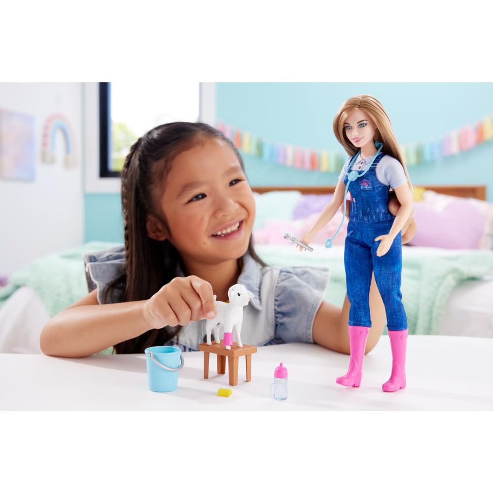 Foto 3 pulgar | Playset Barbie Careers, 65 Aniversario De Farm Veterinary - Venta Internacional.
