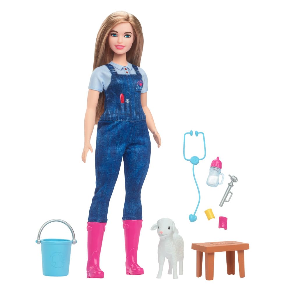 Foto 6 pulgar | Playset Barbie Careers, 65 Aniversario De Farm Veterinary - Venta Internacional.