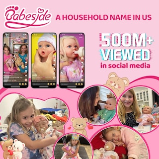 Foto 6 | Muñeca Reborn Babeside Claire De 50 Cm Con Kit De Alimentación Para Más De 3 Años - Venta Internacional.