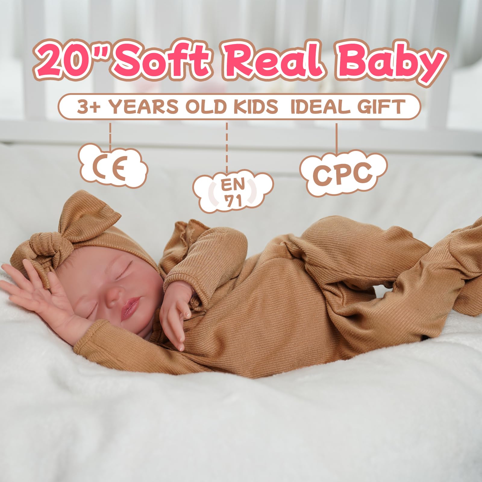 Foto 5 pulgar | Muñeca Reborn Jizhi, 45 Cm, Vinilo Suave, Realista, Para Niña De 3 Años O Más - Venta Internacional.