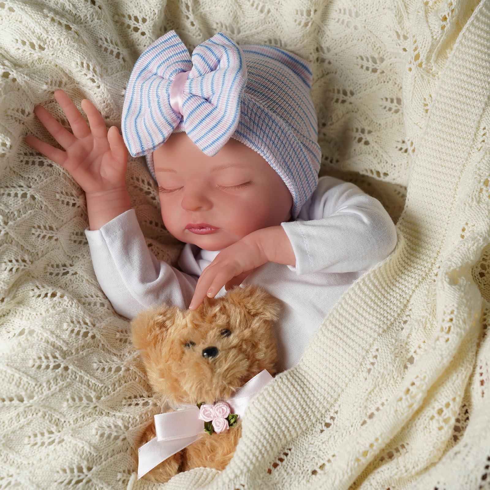 Foto 8 pulgar | Muñeca Reborn Jizhi, 45 Cm, Vinilo Suave, Realista, Para Niña De 3 Años O Más - Venta Internacional.