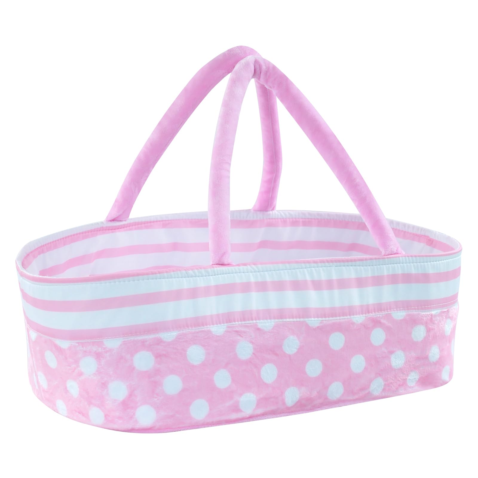 Foto 2 pulgar | Cuna Para Muñecas Babeside Reborn Baby Plegable Con Asa, Color Rosa - Venta Internacional.