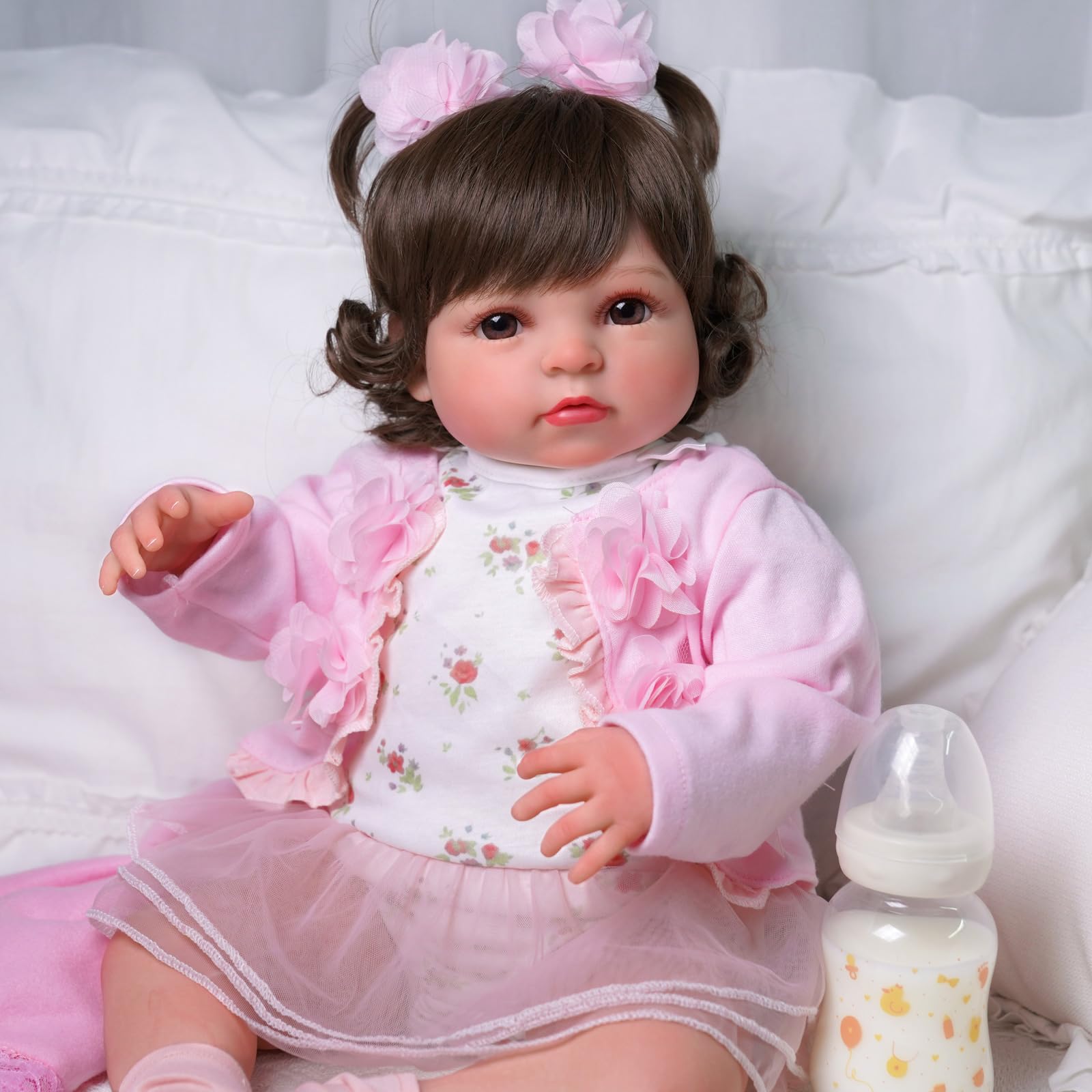 Foto 3 | Muñeca Reborn Babeside Relike Girl de 50 cm con Kit de Alimentación - Venta Internacional