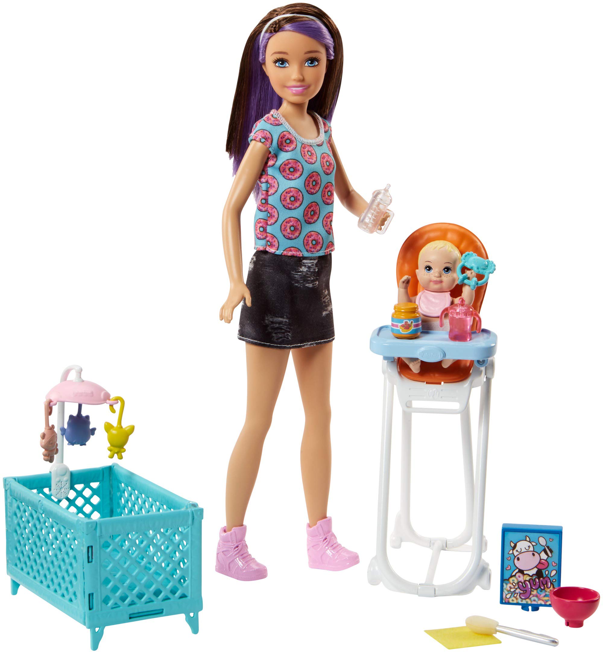 Foto 2 pulgar | Set Barbie Babysitting con Muñeca Skipper Friend y Muñeca - Venta Internacional