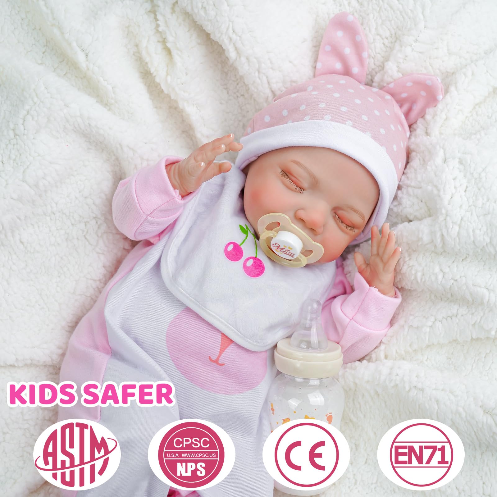 Foto 7 pulgar | Muñeca Reborn Babeside Realista 50 Cm Cuerpo Completo De Vinilo - Venta Internacional