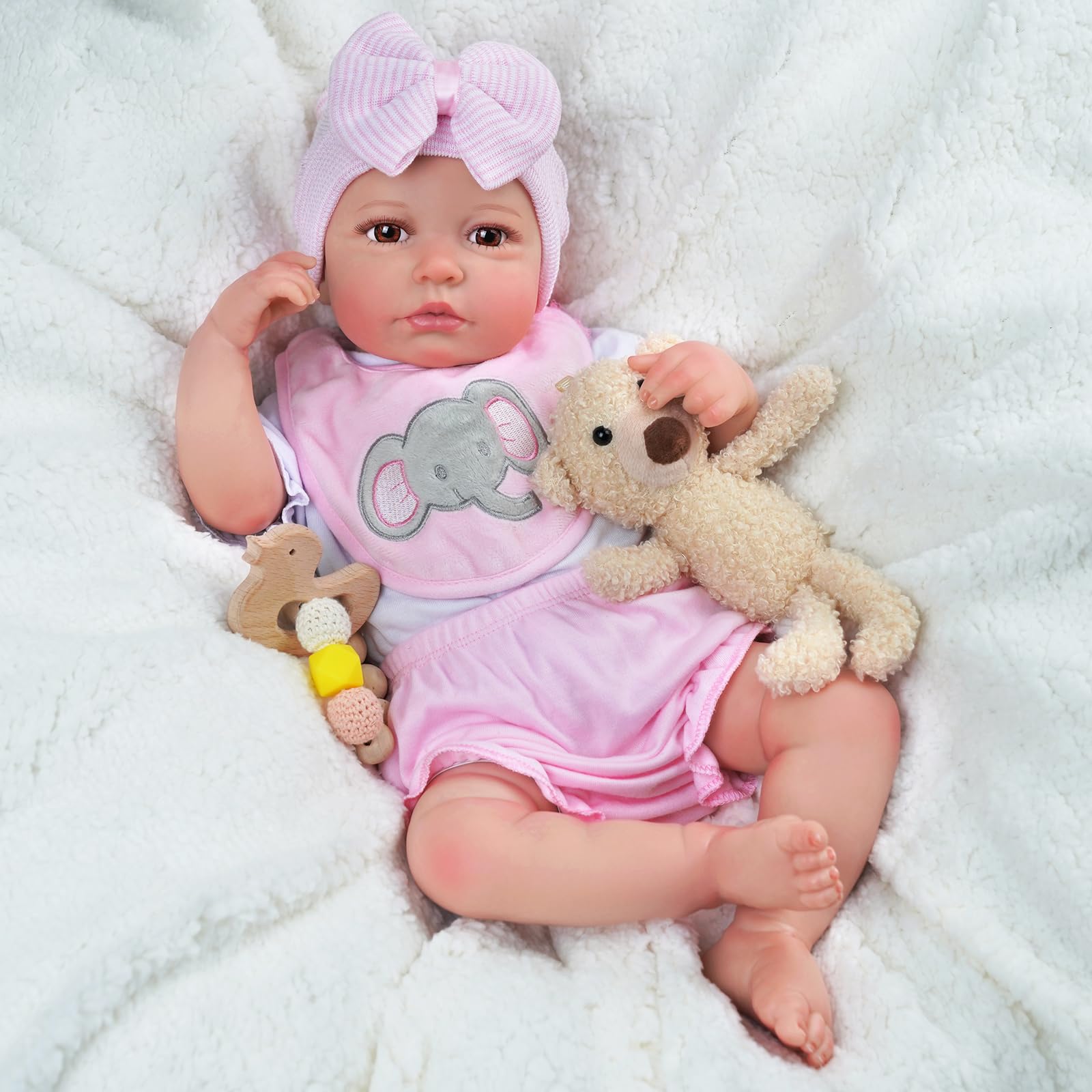 Foto 2 pulgar | Muñeca Reborn Babeside Fiona de 50 cm con Kit de Alimentación y Caja de Regalo - Venta Internacional