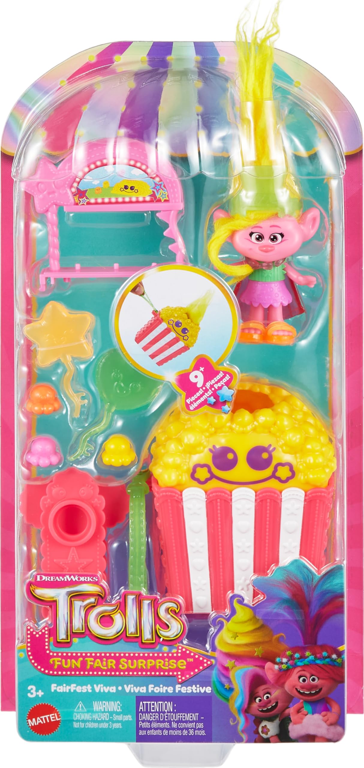 Foto 6 pulgar | Playset Mattel Dreamworks Trolls Fun Fair Surprise Fairfest - Venta Internacional.
