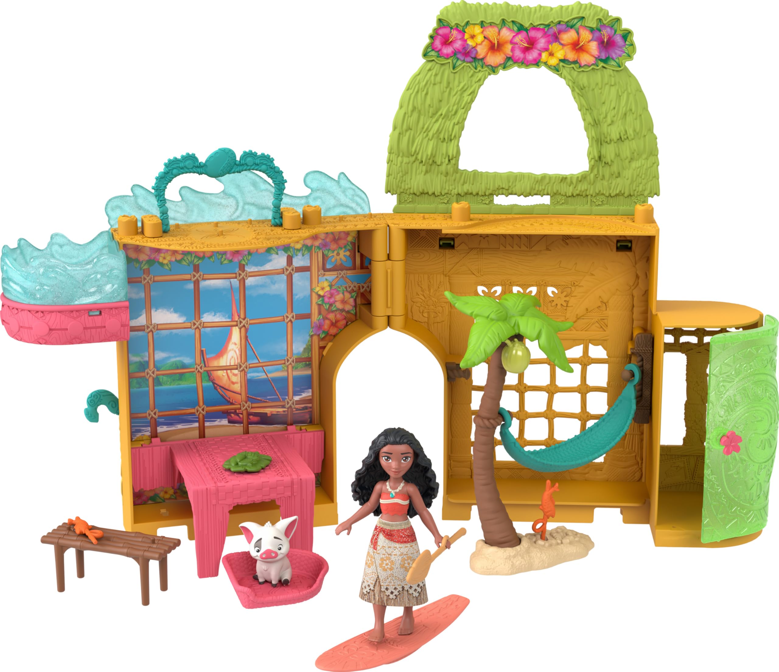 Foto 1 | Casa De Muñecas Mattel Disney Princess Moana Con Muñeca Moana Y Acc - Venta Internacional.