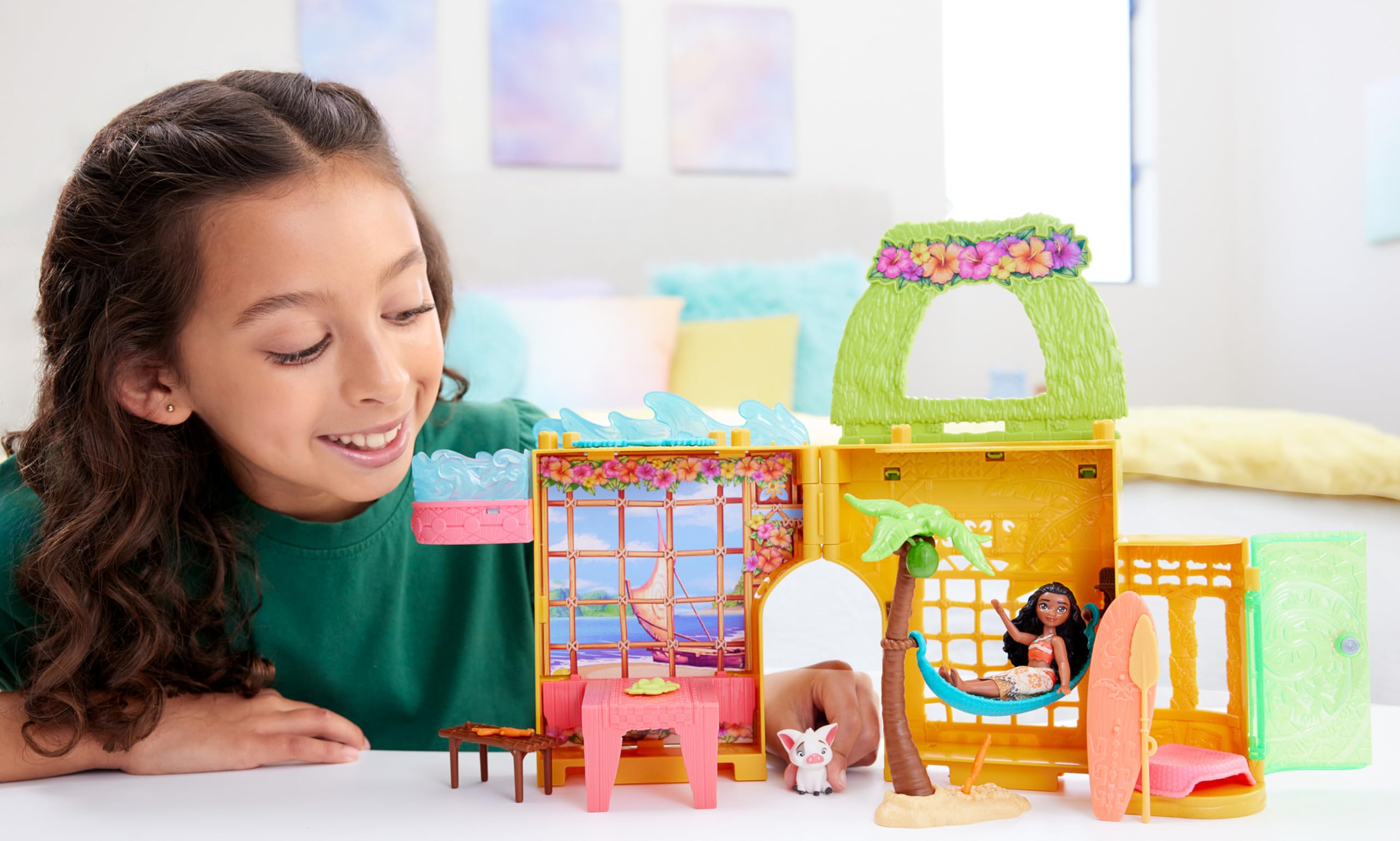Foto 3 pulgar | Casa De Muñecas Mattel Disney Princess Moana Con Muñeca Moana Y Acc - Venta Internacional.