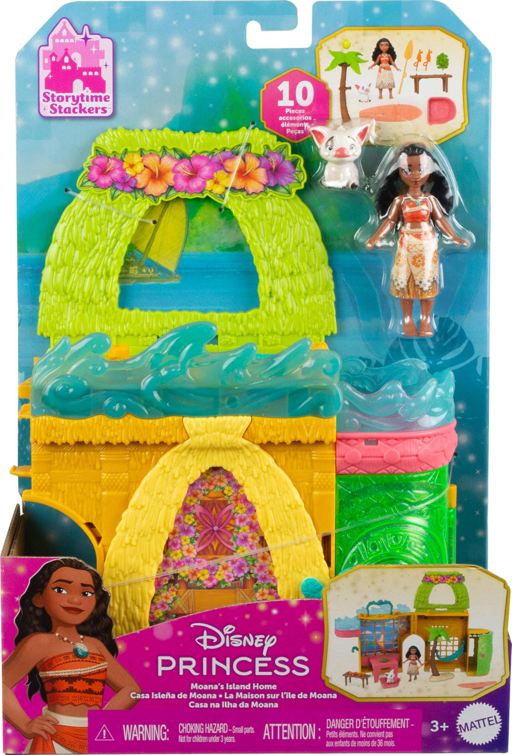 Foto 7 pulgar | Casa De Muñecas Mattel Disney Princess Moana Con Muñeca Moana Y Acc - Venta Internacional.