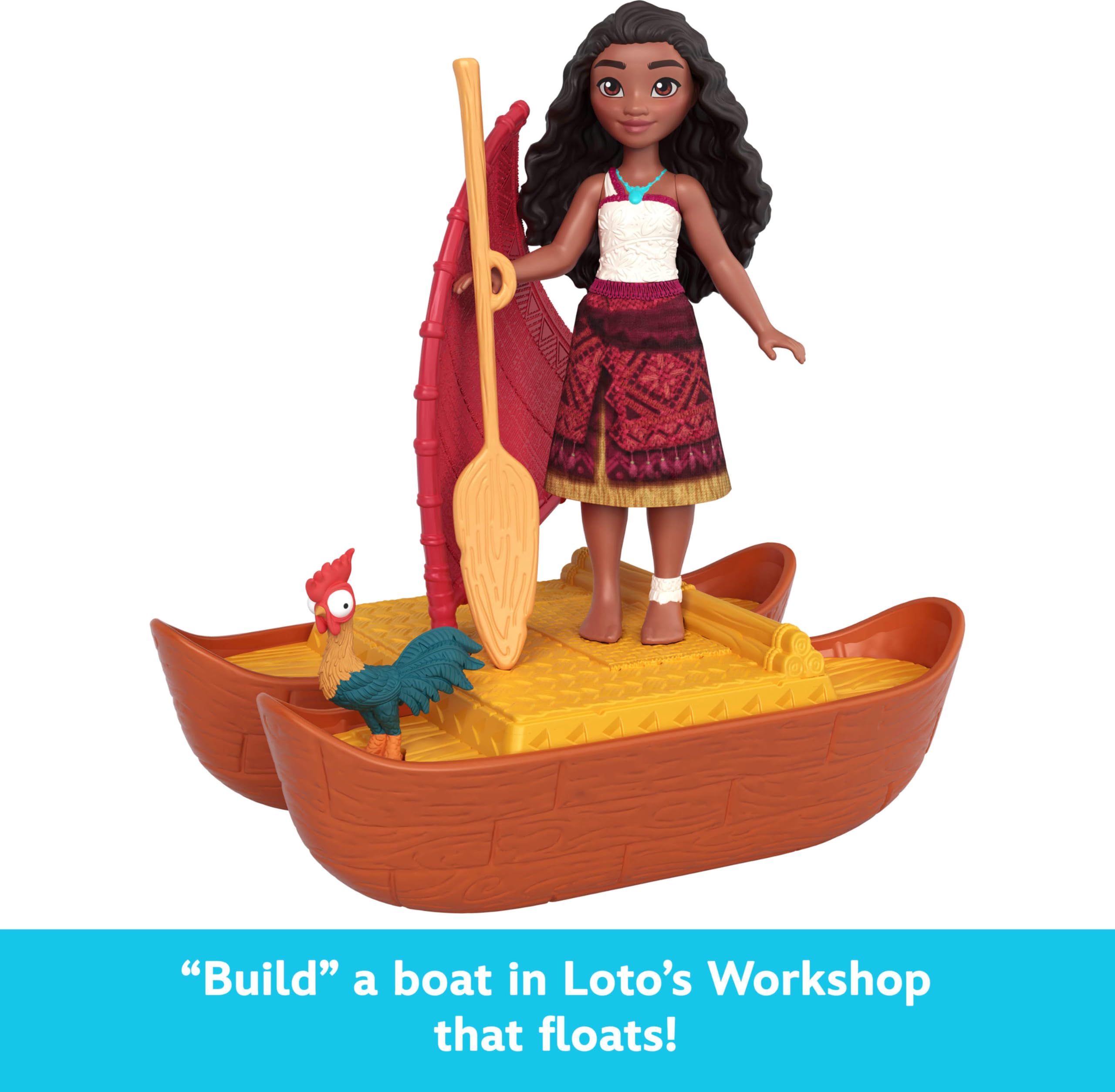 Foto 4 pulgar | Toy Mattel Disney Moana 2 Moana & Loto's Workshop Con Acc - Venta Internacional.