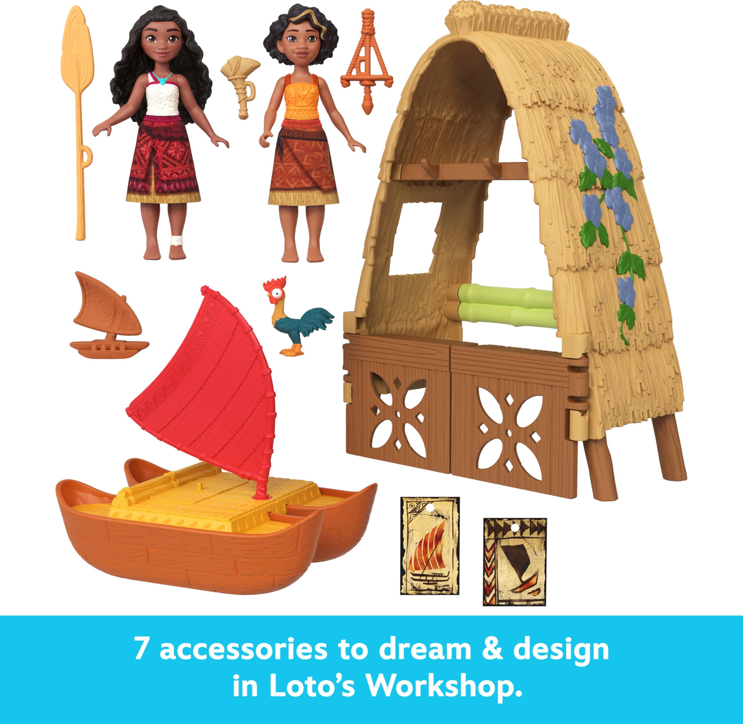 Foto 5 pulgar | Toy Mattel Disney Moana 2 Moana & Loto's Workshop Con Acc - Venta Internacional.