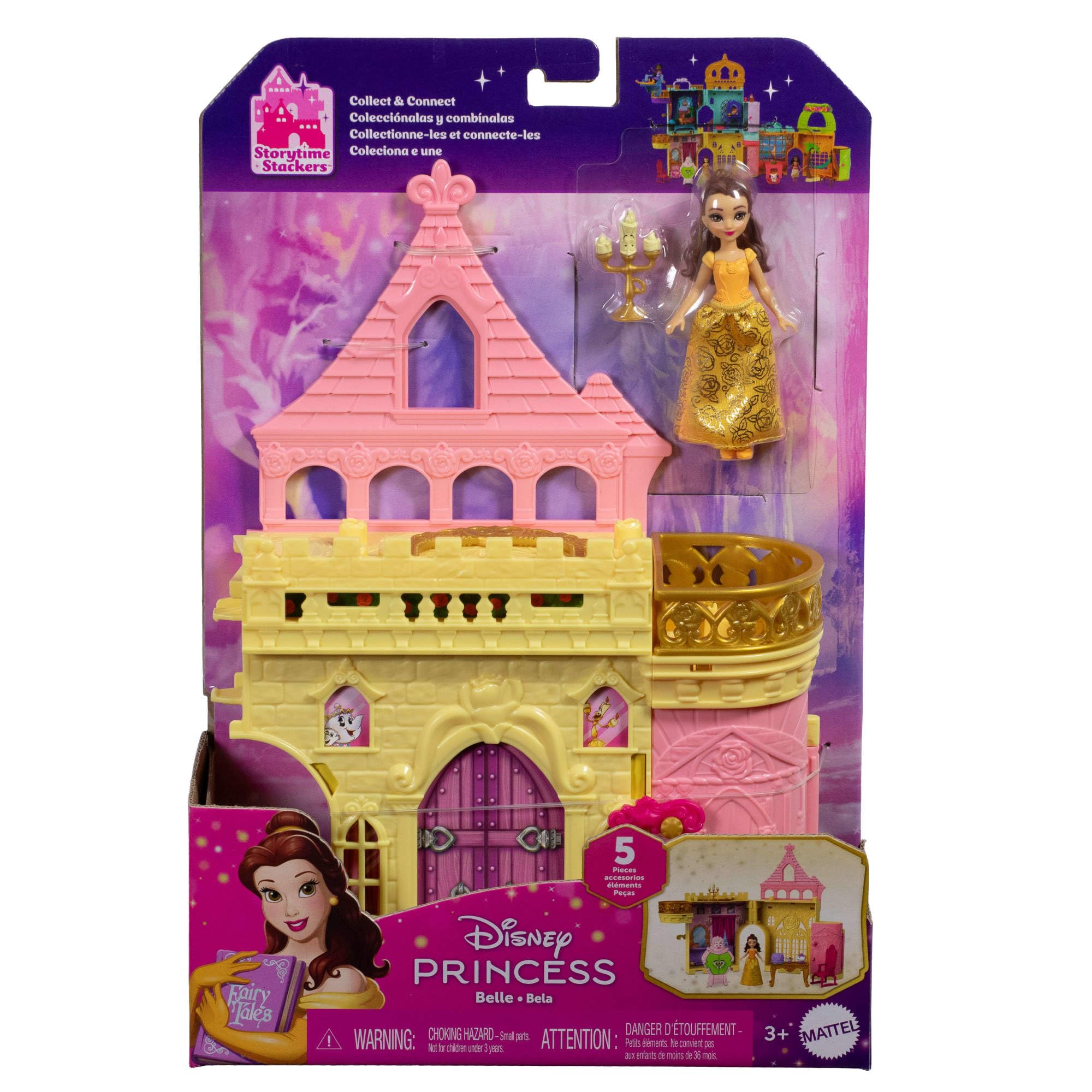 Foto 7 pulgar | Casa De Muñecas Mattel Disney Princess Storytime Stackers Belle's Castle - Venta Internacional.