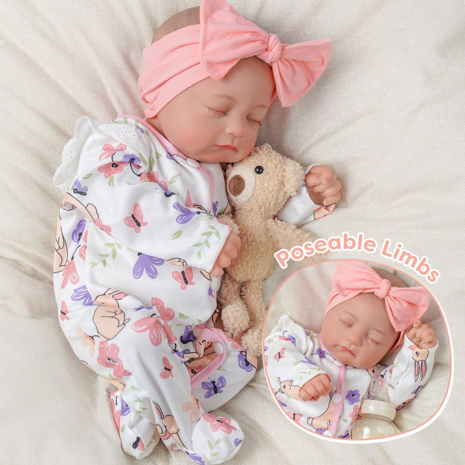 Foto 5 pulgar | Muñeca Reborn Babeside Connie De 50 Cm Con Accesorios Completos - Venta Internacional