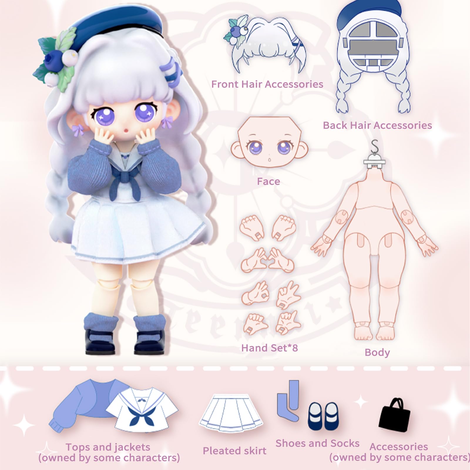 Foto 6 pulgar | Muñeca Sorpresa BJD Calembou Kawaii Tennar 1 Pieza - Venta Internacional