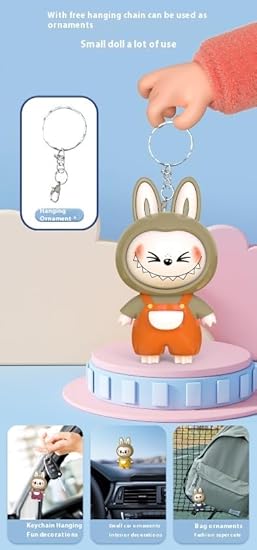 Foto 4 pulgar | Llavero Labubu Change Face Cartoon Doll Bolso para Muñecas - Venta Internacional