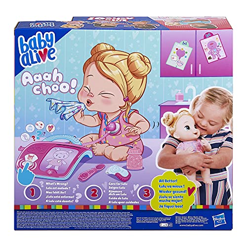 Foto 4 pulgar | Muñeca Interactiva Baby Alive Lulu Achoo De 30 Cm Con Set De Juego Doctor - Venta Internacional.