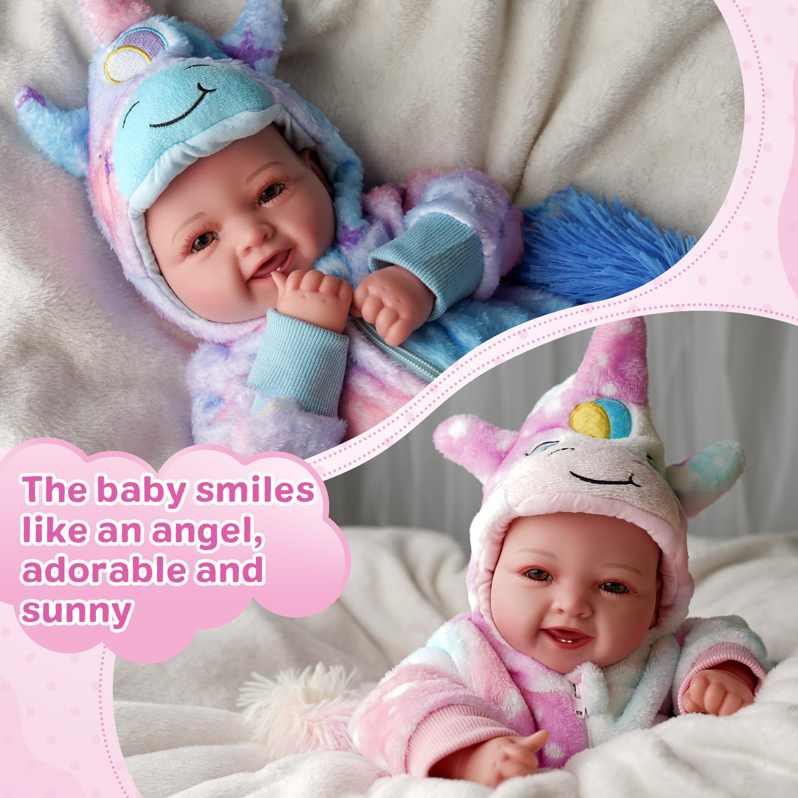 Foto 3 pulgar | Muñeca Gemela Babeside Sweet Smile Realista De 43 Cm Para Niño/niña - Venta Internacional.