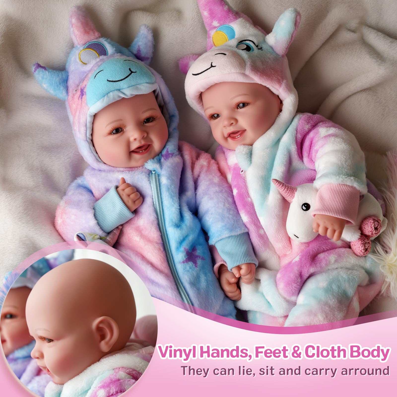 Foto 4 pulgar | Muñeca Gemela Babeside Sweet Smile Realista De 43 Cm Para Niño/niña - Venta Internacional.