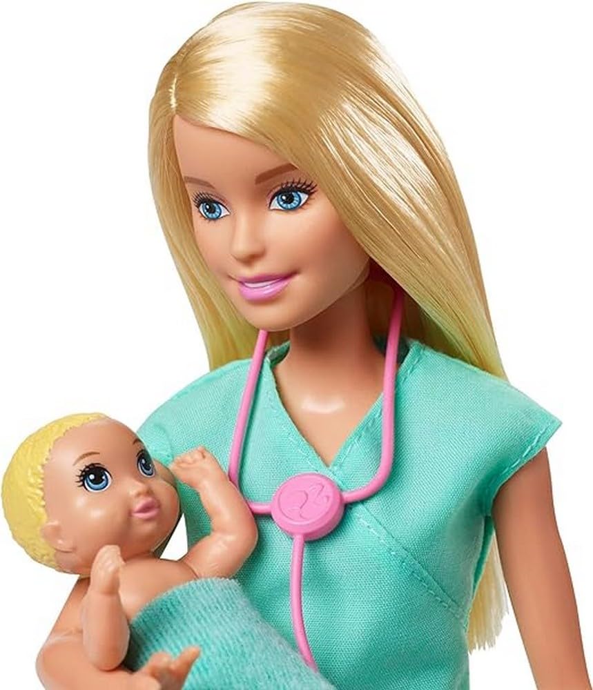 Foto 4 pulgar | Set Barbie Careers Baby Doctor Con Muñeca A La Moda Y 2 Bebés - Venta Internacional.