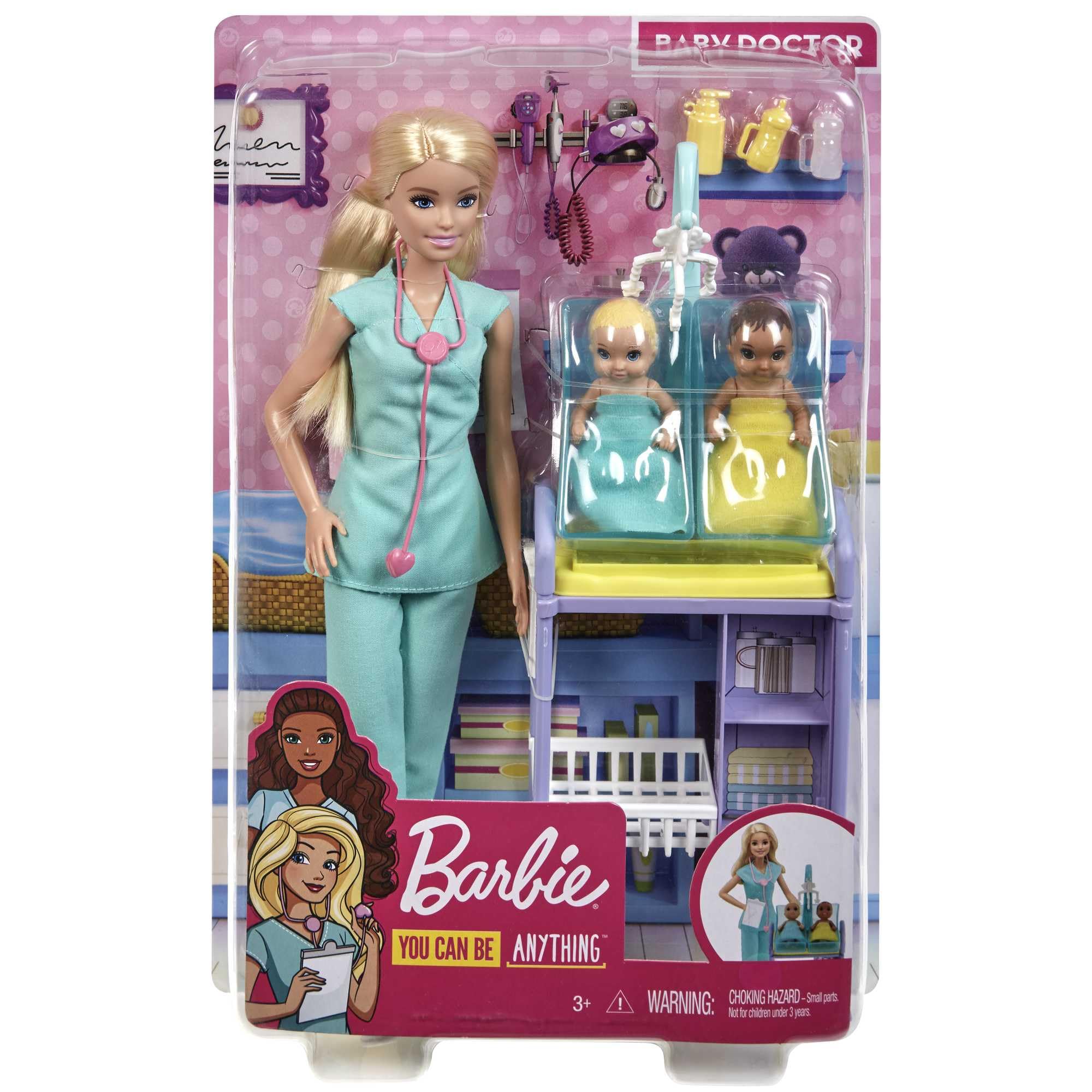 Foto 7 pulgar | Set Barbie Careers Baby Doctor Con Muñeca A La Moda Y 2 Bebés - Venta Internacional.