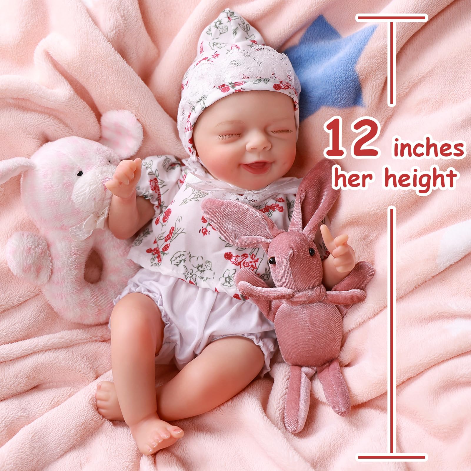 Foto 5 pulgar | Muñeca Reborn Babeside Realista De 30 Cm Con Cuerpo Suave Para Niña De 3 Años O Más - Venta Internacional.